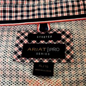 Mens XL Ariat Pro series Plaid long sleeve button down shirt Pro stretch series
